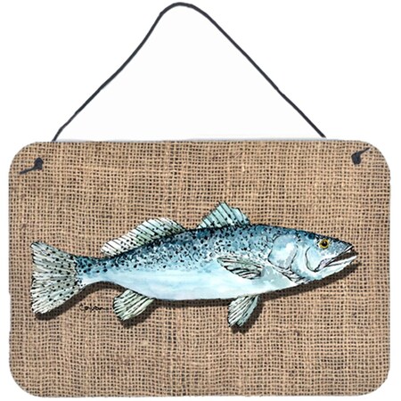 Carolines Treasures Fish Speckled Trout Indoor Aluminium Metal Wall Or Door Hanging Prints 8737DS812